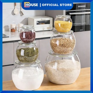 UHOUSE SET 2pcs Toples Akrilik Jumbo / Toples Tempayan Besar Serbaguna / Toples Beras Kapasitas Besar
