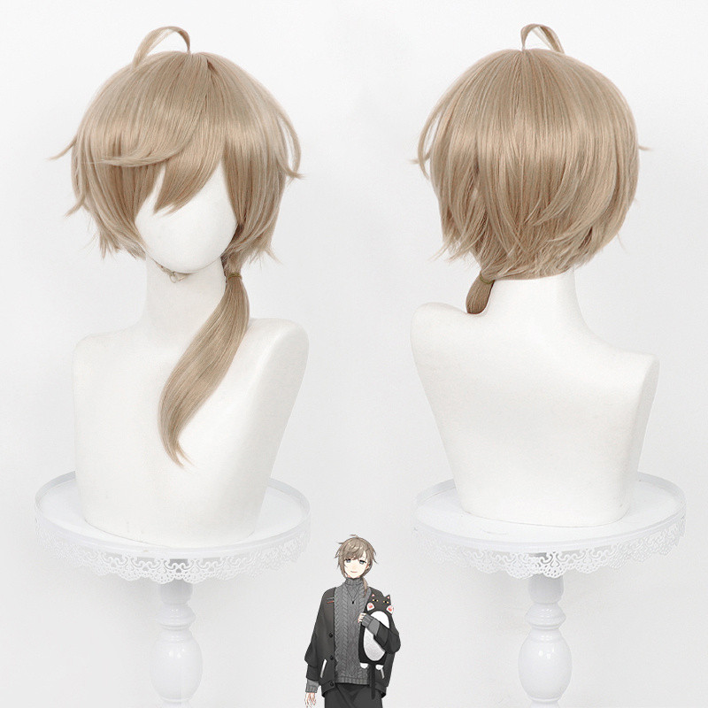 NIJISANJI Kanae  Cosplay Wig, Virtual VTuber Rainbow of Darkness Style, Scalp Top Braidable Hair, An