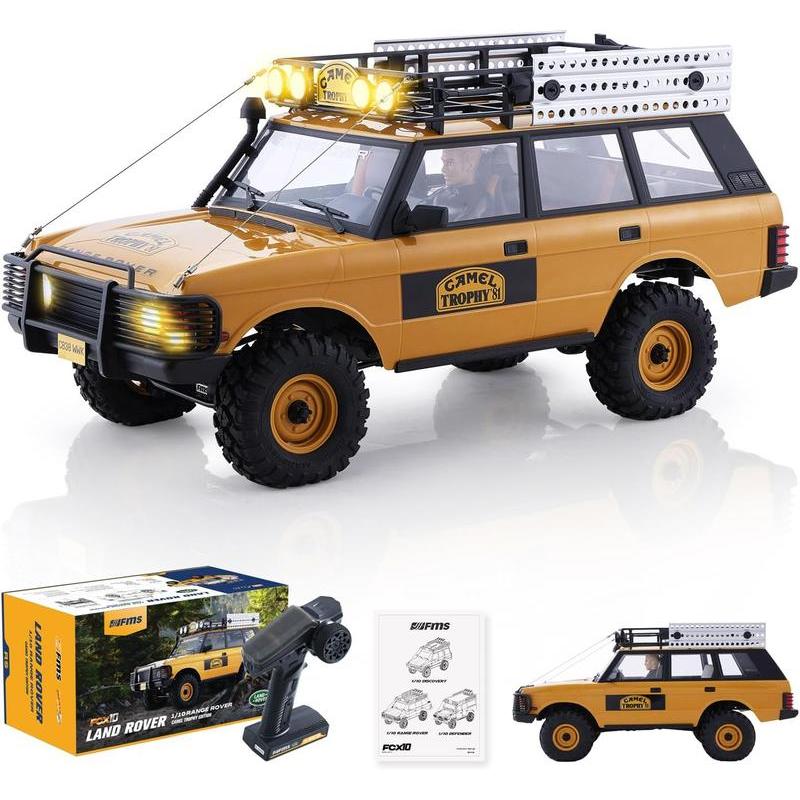 รถบังคับ FMS FCX10 Land Rover Discovery Camel Trophy 1:10 RTR FMS11044RSYL-SP
