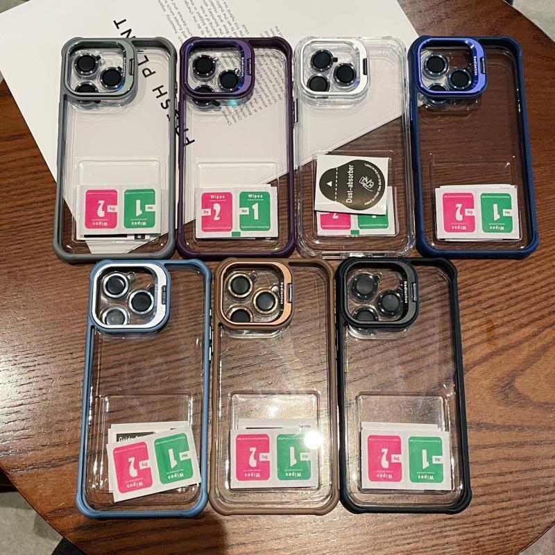 เหมาะสําหรับเคสโทรศัพท์ iPhone 15 Pro 16 Pro Max ครอบคลุมเต็มรูปแบบ iPhone 14 เลนส์ขาตั้งที่มองไม่เห