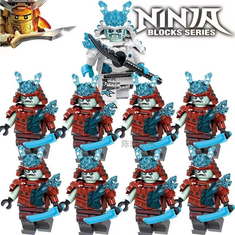 Lego Minifigure ตัวละครphantom ninja ทหารSamurai ของขวัญสำหรับเด็กชาย