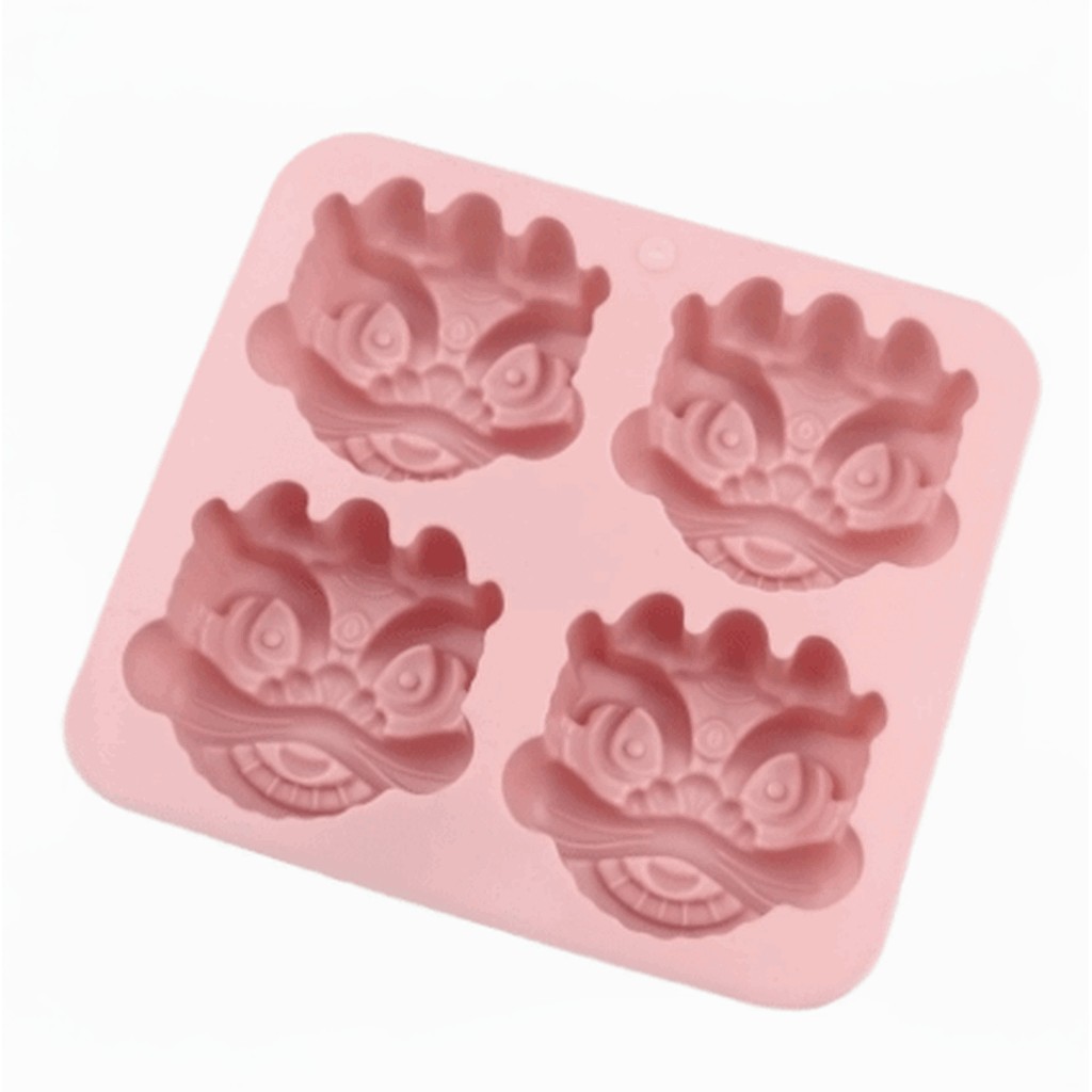 แม่พิมพ์สิงโตมงคล ซิลิโคน ฟู้ดเกรด สำหรับทำวุ้น ทำขนม ลายนูนลึก - รูปที่ 5