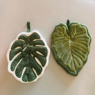 ดาวน่ารักออกแบบมือผ้าขนหนูใบกัตตูน PatternThickened ผ้าขนหนูแขวนดูดซับ