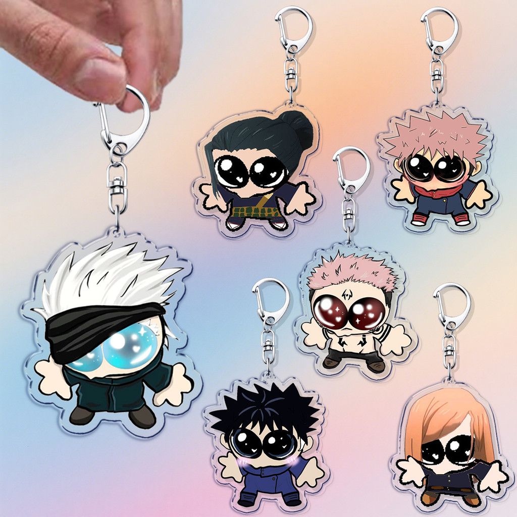 น่ารักอะนิเมะ Chibi พวงกุญแจอุปกรณ์เสริมกระเป๋า Charms มังงะ Ryomen การ์ตูน Sukuna พวงกุญแจเครื่องปร
