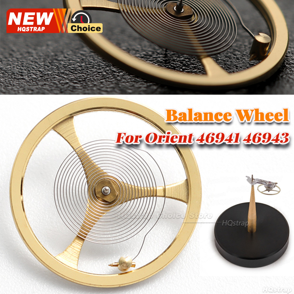 1/2pcs นาฬิกา Balance ล้อสําหรับ Orient Movement 46941 46943 เปลี่ยนอะไหล่ซ่อมพร้อม Hairspring ซ่อมเครื่องมืออุปกรณ์เสริม