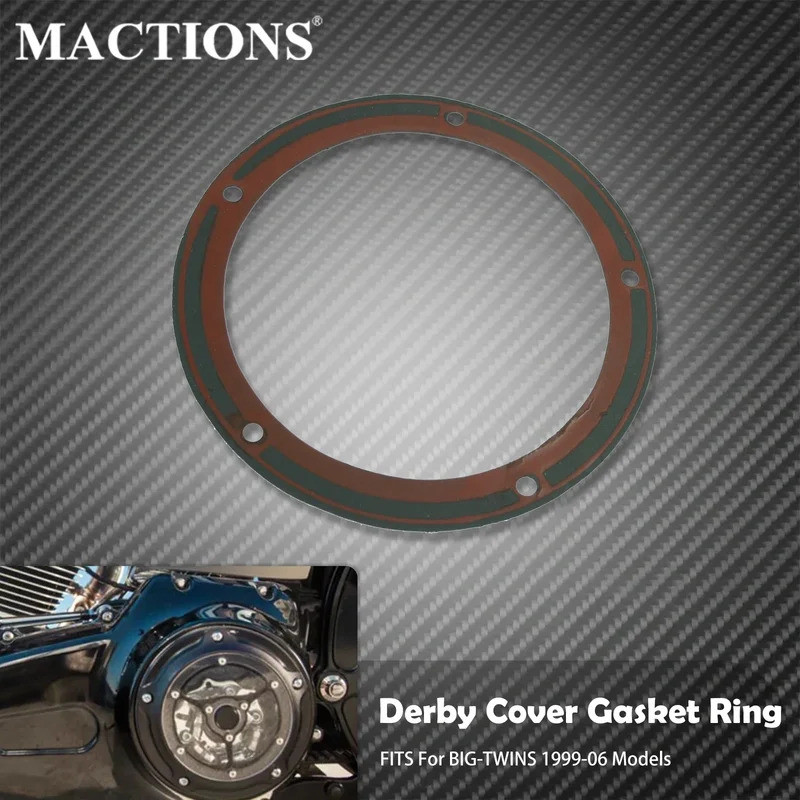 MA MACTIONS DERBY ปะเก็นฝาครอบแหวน TWIN CAM สําหรับ Harley Softail Touring Dyna Road Street Electra Glide Fatboy Fxd 99-