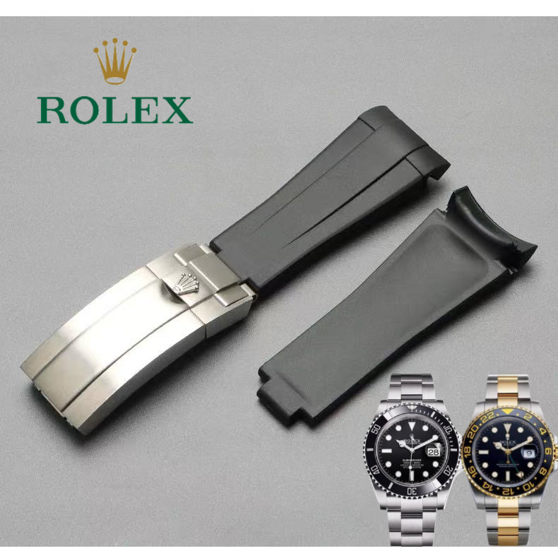สายยางสําหรับ Rolex Submariner Daytona Explorer GMT - Sports Waterproof Durable Band
