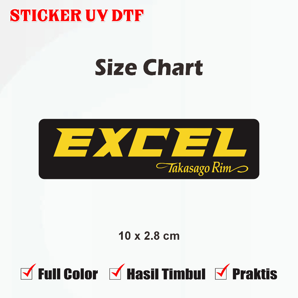 Excel Motorcycle Racing Sponsor Stickers LV/Up UV DTF Multi Stickers