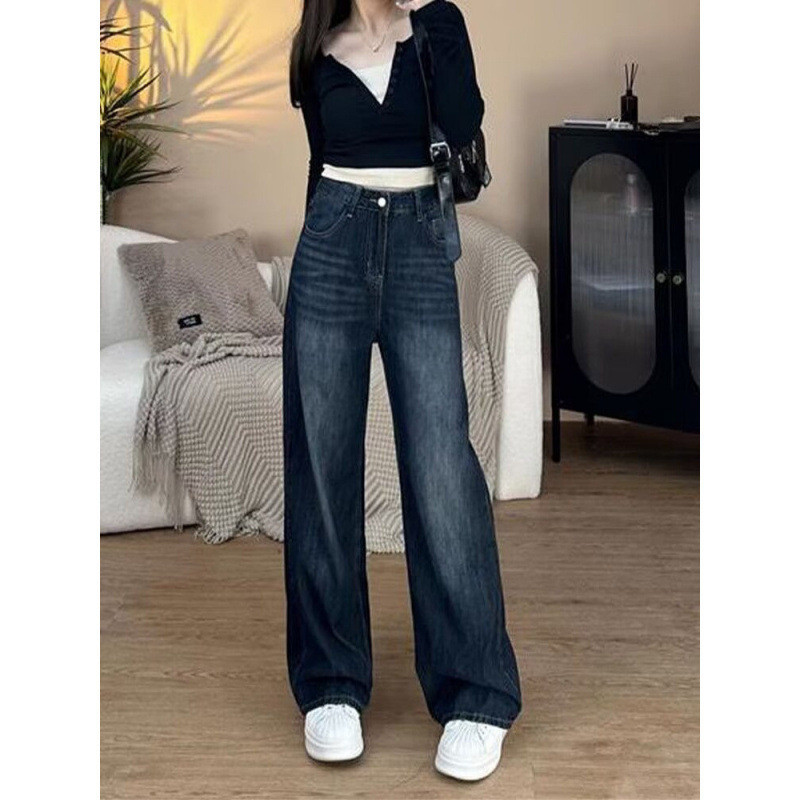 Beberlin กางเกงยีนส์ผู้ชาย กระบอกใหญ่ สีเฟดลงตัว รุ่น Millie jeans / No : 2389