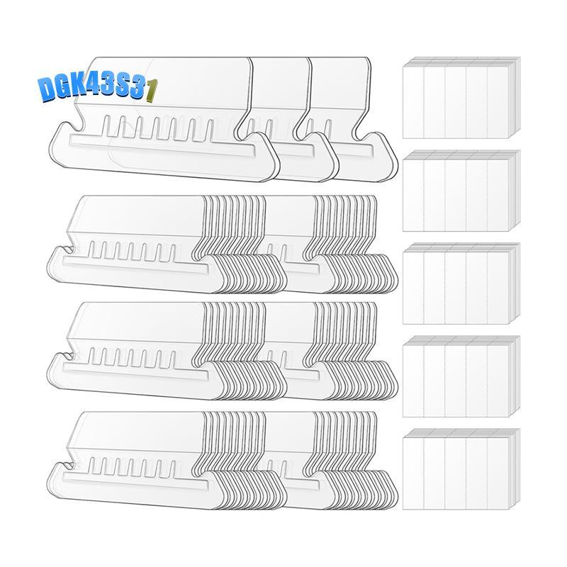 dgk43s31 แท็บโฟลเดอร์File, 100 ชุดป้ายโฟลเดอร์แฟ้มแขวนแท็บพลาสติกขนาด 2 นิ้วและแทรกสําหรับโฟลเดอร์แฟ