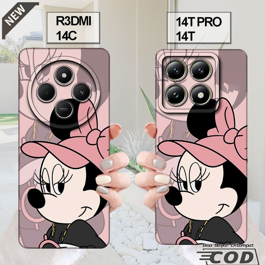 เคส XIAOMI REDMI 14C - เคส XIAOMI 14T - เคส XIAOMI 14T PRO _ปลอกซิลิโคนยืดหยุ่นใสสีดํา