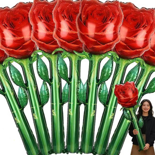 บอลลูนดอกกุหลาบจําลองขนาดใหญ่-โรแมนติกวันวาเลนไทน์ลูกโป่งอลู…