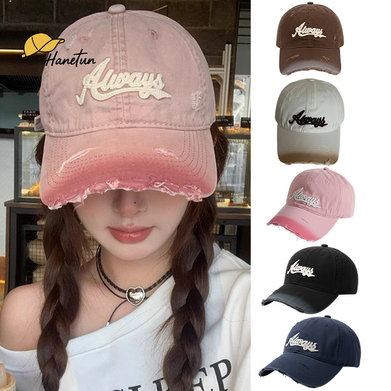 COD-หมวกเบสบอลปีกกว้างสำหรับผู้หญิง ลายตัวอักษรกราฟฟิตี้สุดเก๋ สำหรับฤดูร้อน ป้องกันแสงแดด สวมใส่ได้ทุกวัน
