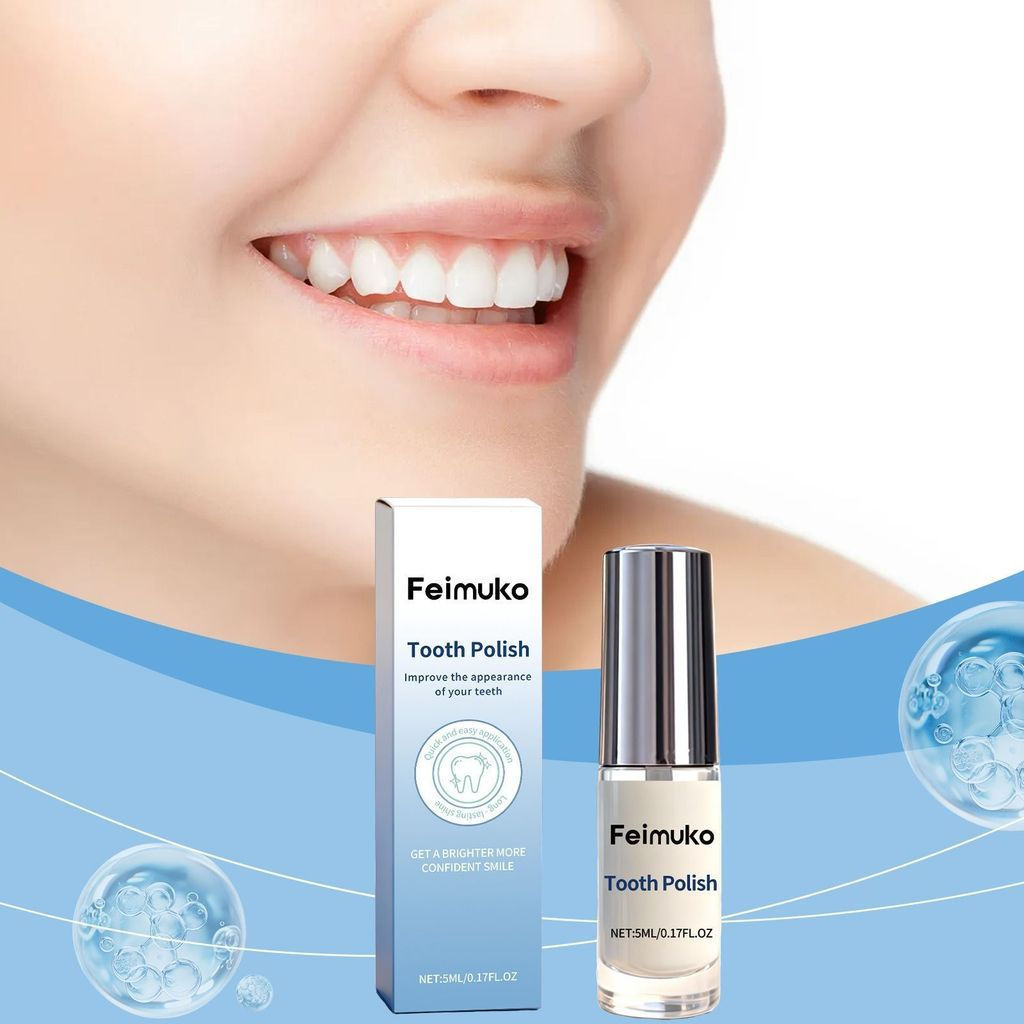 New Product#Feimuko Teeth Whitening Paint Temporary teeth whitening paste to cover yellow teeth, fre