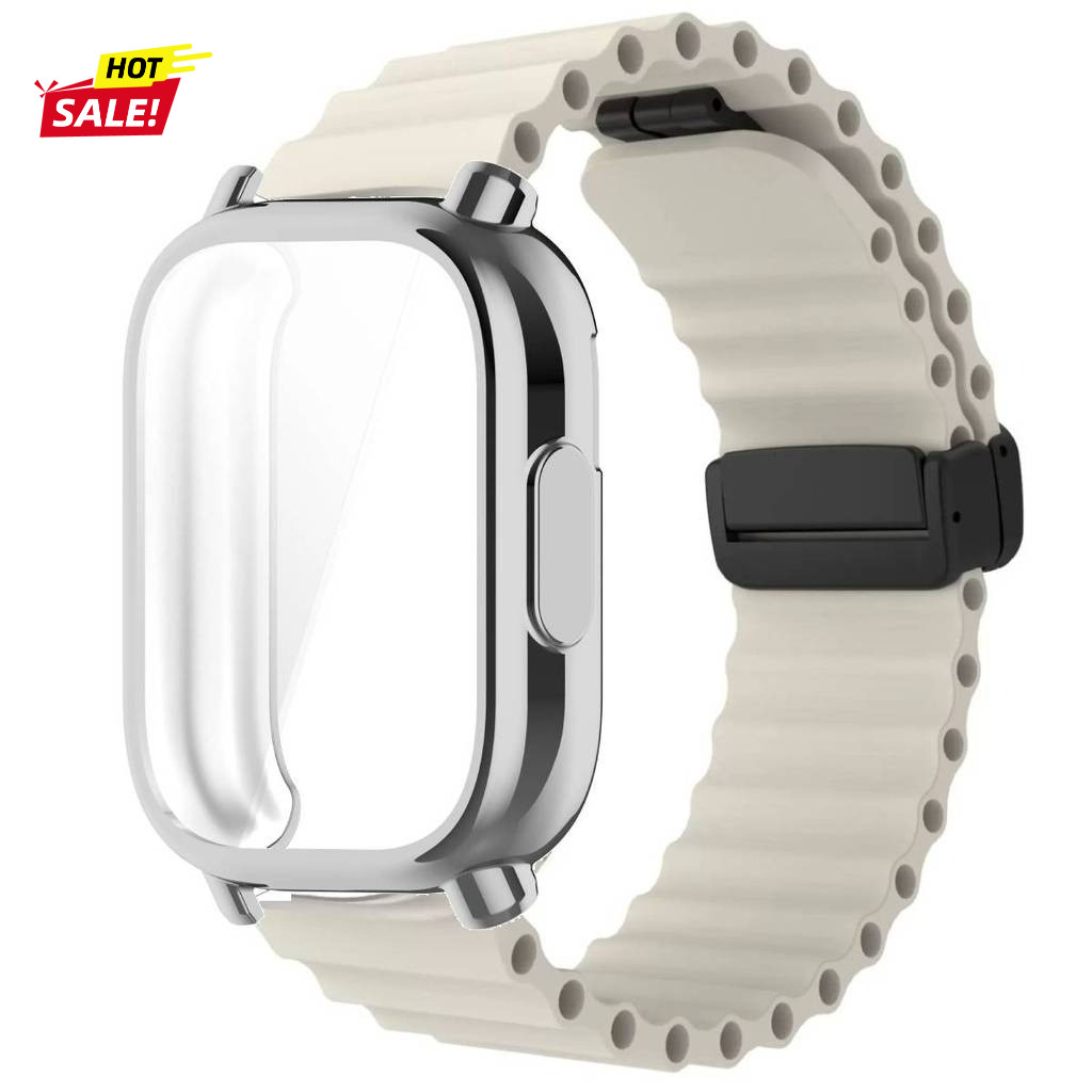 2-IN-1 TPU Soft Shell Case + สายซิลิโคนสําหรับ Redmi Watch 5 Active 5 Lite