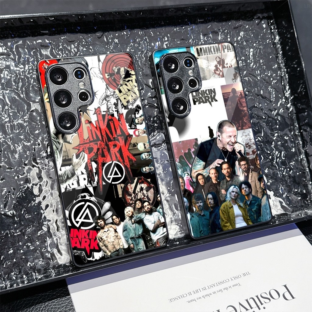 Linkin Park 08 แก้วเคสโทรศัพท์สําหรับ Samsung Galaxy S22 S23 S24 S25 Ultra Plus S24FE S25FE M23 M34 