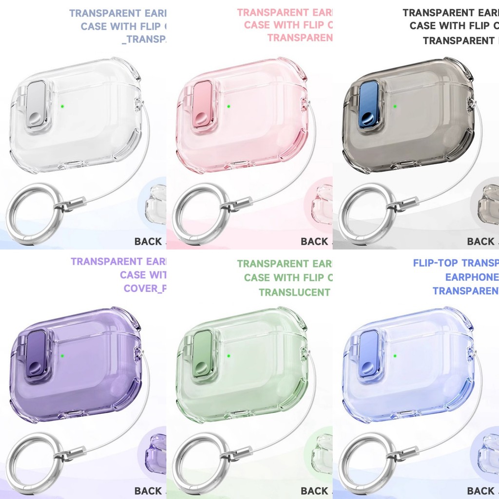 เคสหูฟัง for Airpods 4 3 Case Airpods Pro 3 2 Case Airpods 1 2 เคสใส่หูฟังแบบปิดสนิทป้องกันการตกกระแทกพร้อมฝาเปิดปิดได้