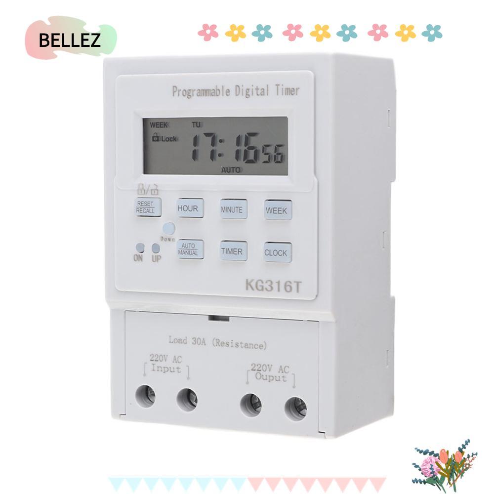 BEBZ Programmable Timer, 30A Microcomputer Digital Timer Switch, Smart Home 1Min - 168H 1W Power KG3