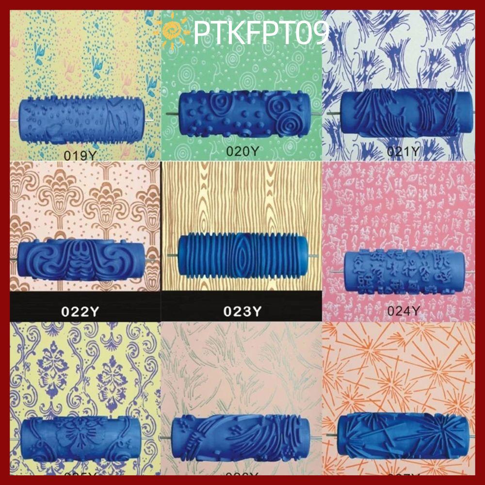 PTKFPT09 Grain Paint Roller Paint Texture Pigment การพิมพ์ DIY ตกแต่งบ้านศิลปะเลียนแบบรูปแบบเครื่องม