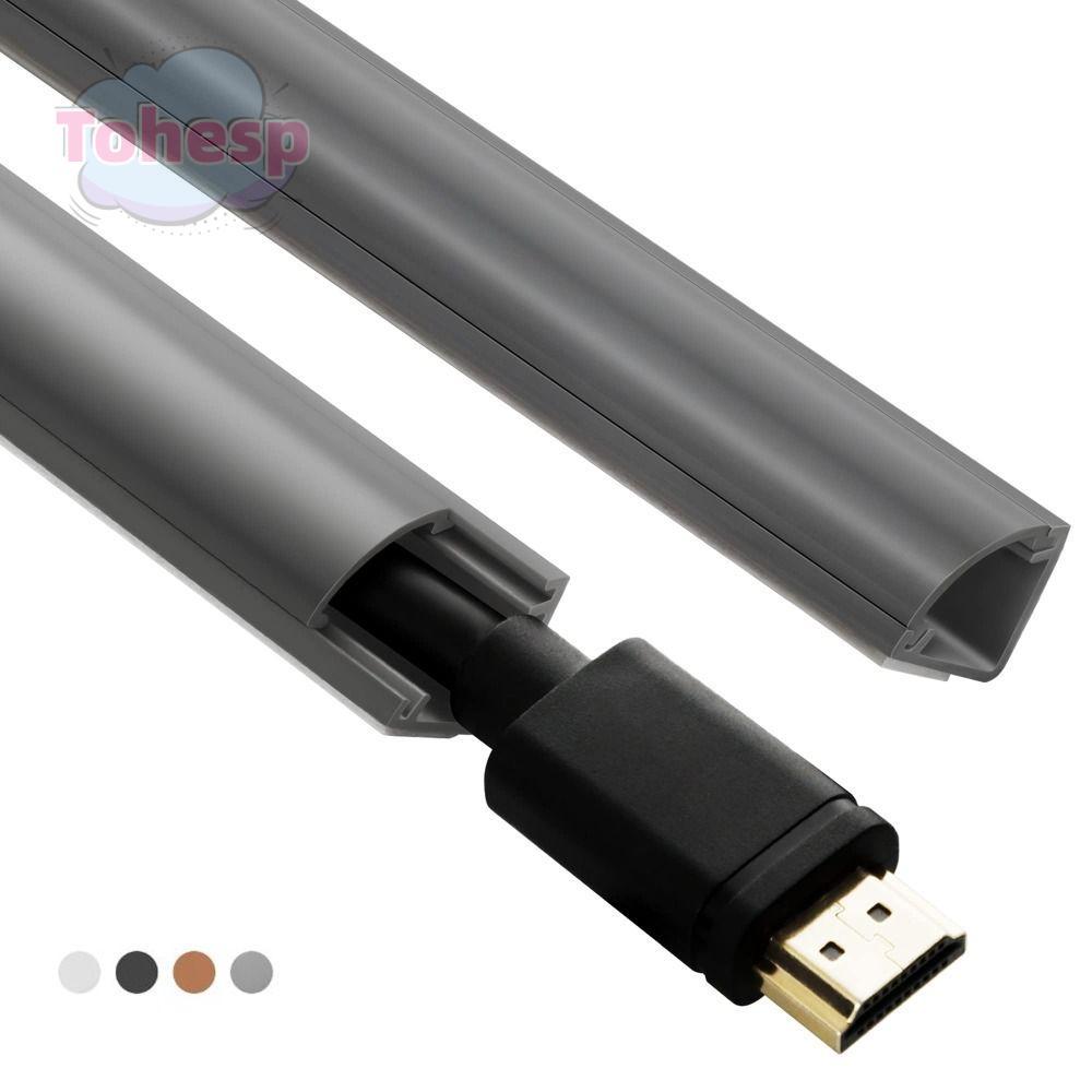 TOHESP มุมสายเคเบิลคอนซีลเลอร์, PVC Paintable Cable Hider, Professional ไม่มีเจาะ Universal สามเหลี่