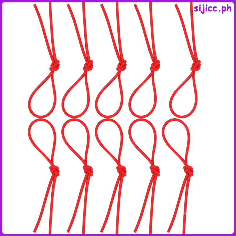 10 ชิ้นยางยืดหยุ่น Yangqin Mallet ครอบคลุมสีแดง Yangqin อุปกรณ์เสริมชุด sijicc