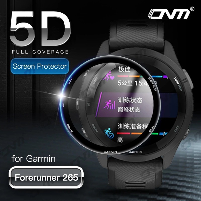 ฟิล์มกันรอยสําหรับ Garmin Venu SQ 2 2S 3 3S 4 X1 ลายประ Plus 41 มม.45 มม.ขอบโค้งคอมโพสิตขอบสีดําป้องกันหน้าจอ