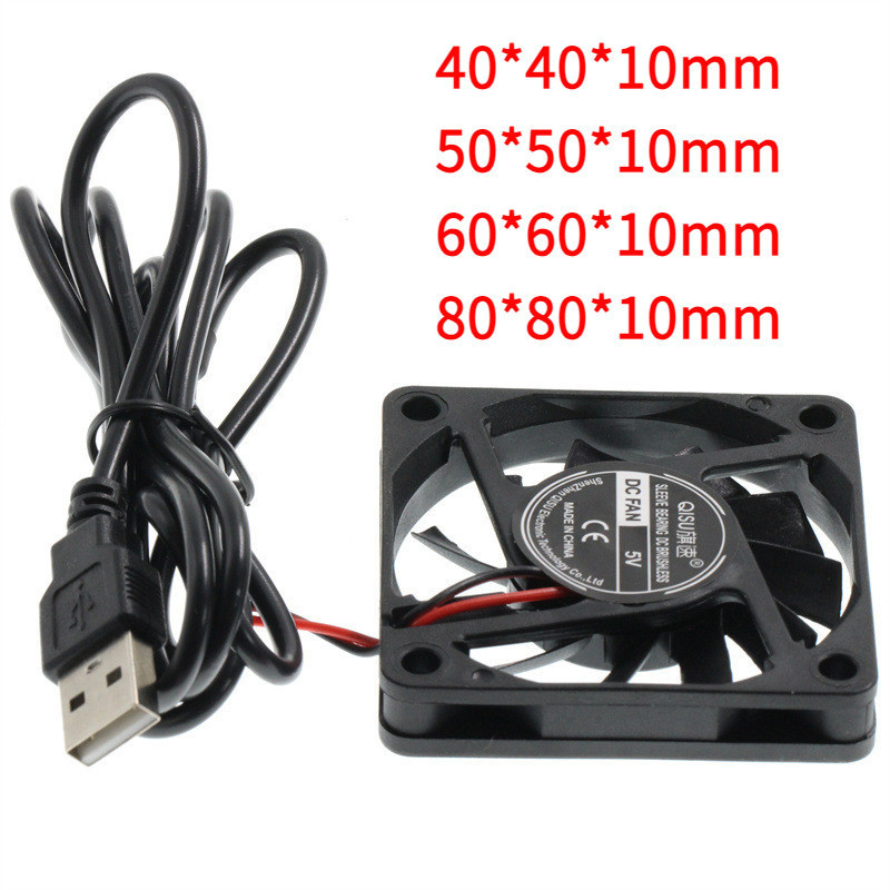 S8HJ DC 5V USB Brushless แขนแบริ่ง Fen คอมพิวเตอร์ PC เงียบ Cooler พัดลมระบายความร้อน 40/50/60/80 มม