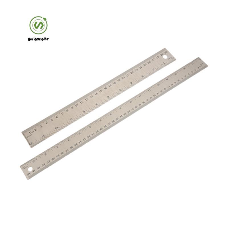 [gangong1kr]ไม้บรรทัดสแตนเลสพร้อม Cork Backing:(12+18 นิ้ว) ไม้บรรทัดสแตนเลส ไม้บรรทัดกันลื่นพร้อมนิ