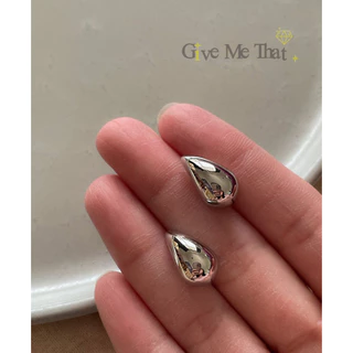 ต่างหูสแตนเลสแท้ สไตล์มินิมอล Minimal ตุ้มหูทรงหยดน้ำ รุ่น Little Water Earrings Givemethat