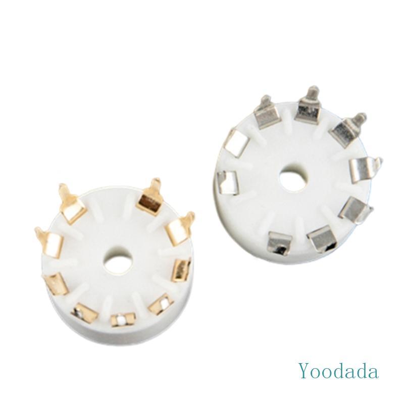 Yoo เซรามิค 9 ขา B9A PCB MOUNT ซ็อกเก็ตหลอดสําหรับ 6DJ8 EL84 6922 6BM8 6BQ5 EL84 6CG7
