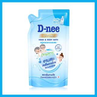 D-nee Deluxe Head & Body Bath Refill 400ml ดีนี่ สบู่เหลวอาบและสระ สูตรชุ่มชื้นพิเศษ สำหรับทุกช่วงวัย.