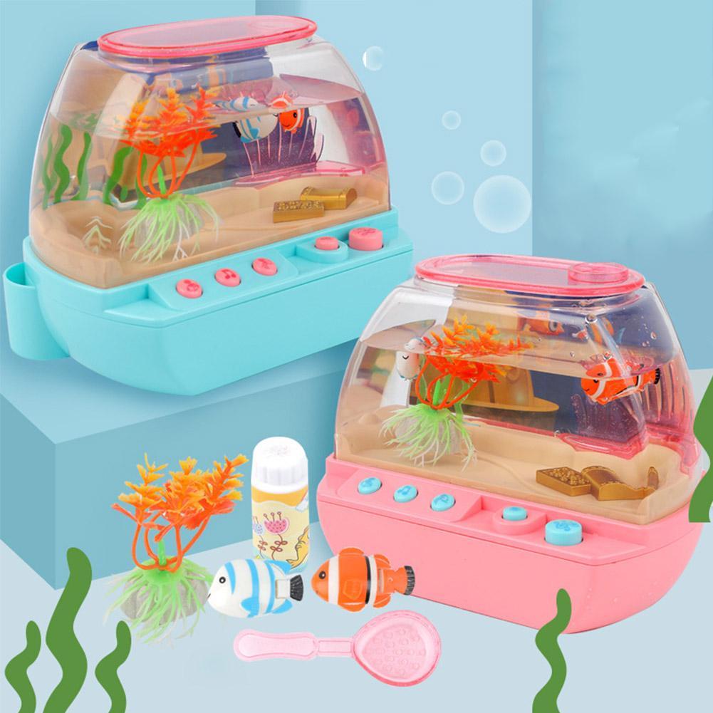 เด็ก Happy Aquarium ของเล่นมินิจําลองตกปลาการศึกษา Early Puzzle Machine X9N4