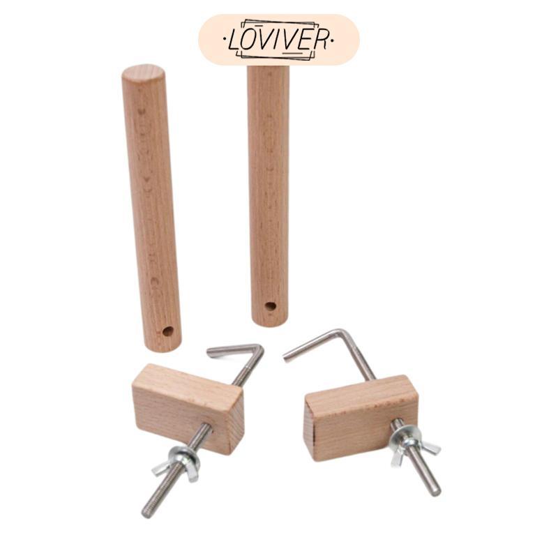 ทอผ้า Loom หมุด Warping Clamp ชุดไม้โต๊ะ Clamp Kit สําหรับสายสนับสนุนเย็บการ์ดทอผ้าเริ่มต้น