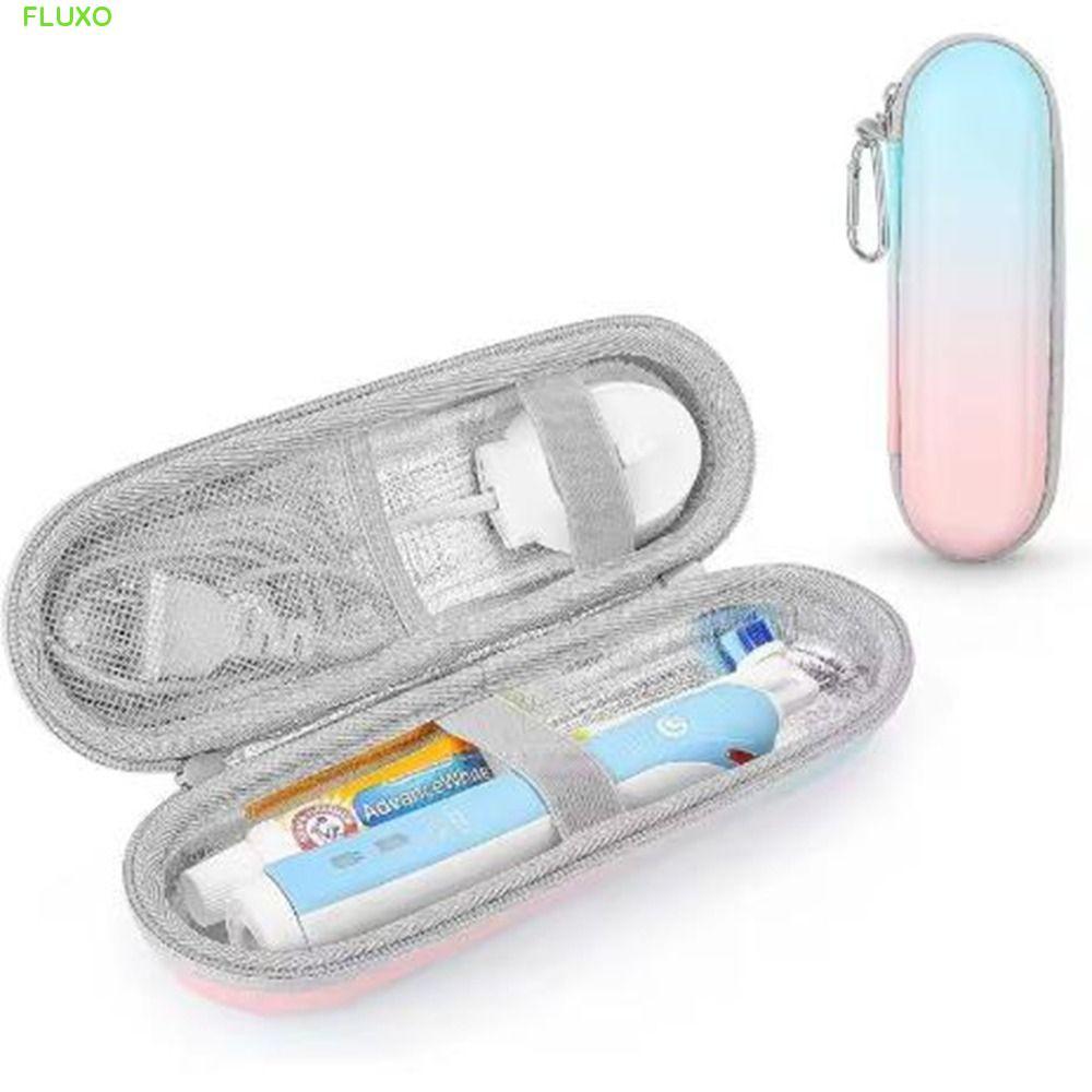 FLUXO กล่องเก็บแปรงสีฟันไฟฟ้า, กล่องแปรงสีฟันไฟฟ้าเปลือกแข็ง EVA, กล่องเดินทางแปรงสีฟันกันกระแทกกันกระแทกเปล่าแบบพกพา