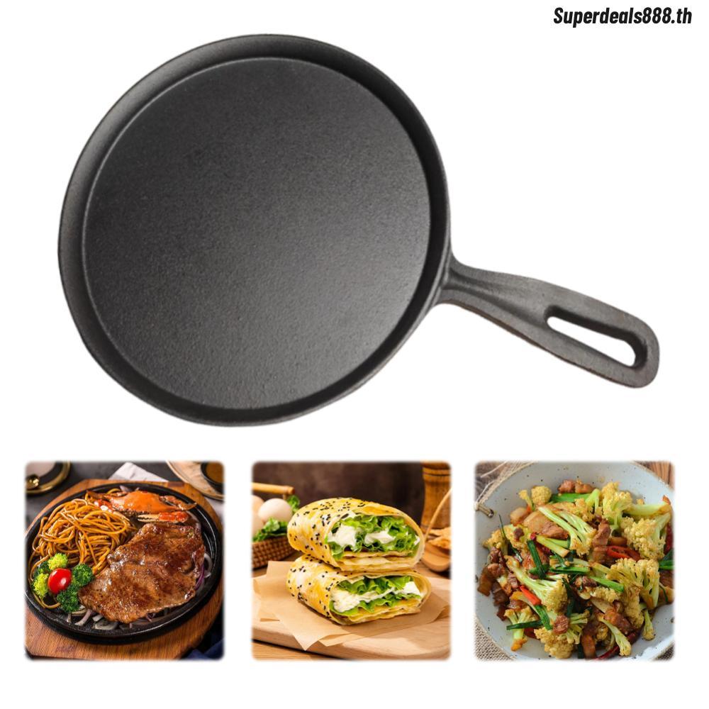 28 ซม.เหล็กหล่อสเต็ก Skillet Nonstick Handles Pan Pan ไข่เจียวสเต็ก Minute Pan ใช้ในครัวเรือนสําหรับ