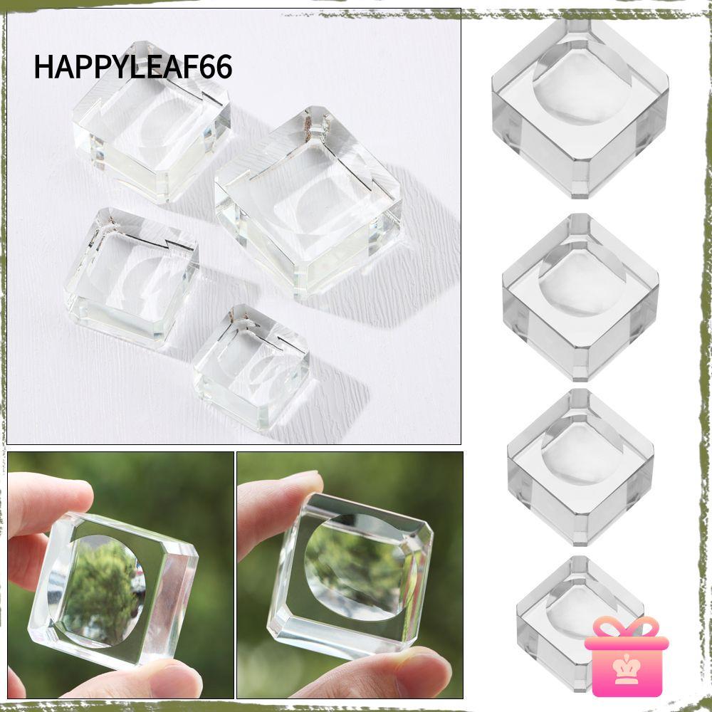 HAPPYLEAF66 รองรับโปร่งใสสําหรับ Ball ที่วางแก้วสี่เหลี่ยมโปร่งใส