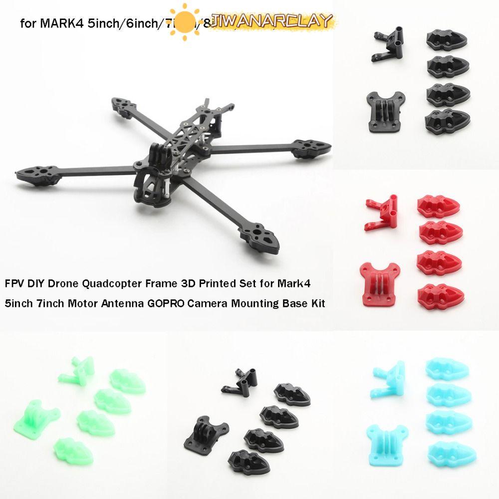 JIWANARCLAY DIY Drone Quadcopter กรอบ, FPV 5 สีชุดพิมพ์,พลาสติก RC Racing Four-axle สําหรับ Mark4 5 