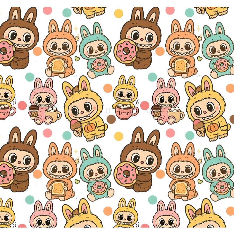 Kydex Sheet Thermoplastic Pink Labubu Pattern พร้อมปลอก DIY