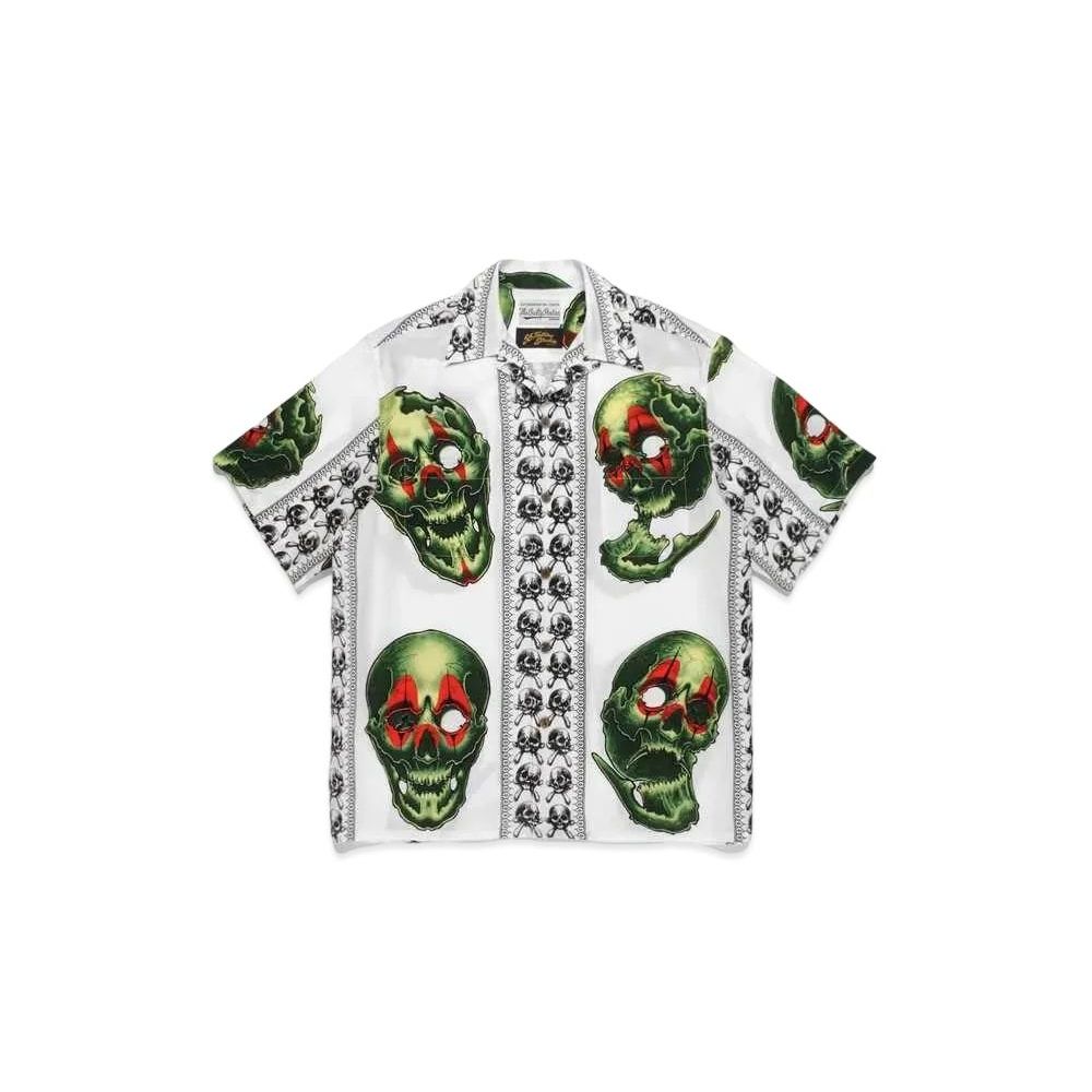 WACKO MARIA 56 TATTOO STUDIO HAWAIIAN SHIRT #2 White Unused