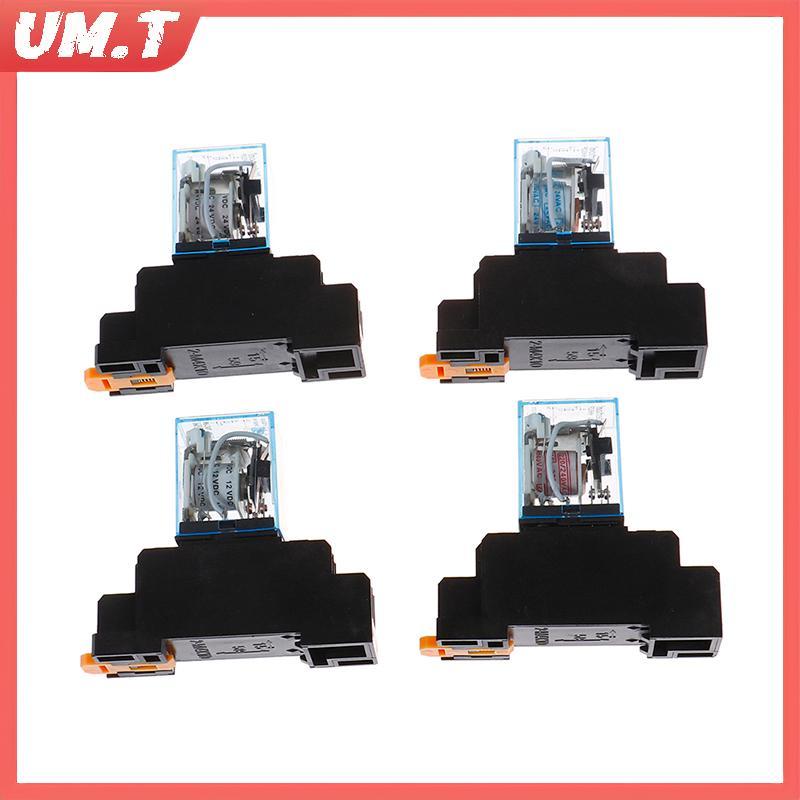 UM.T AC220V 12VDC 24VDC 24VAC 5A 8PIN คอยล์พลังงาน MY2N-J รีเลย์ HH52P พร้อมฐาน Soet null