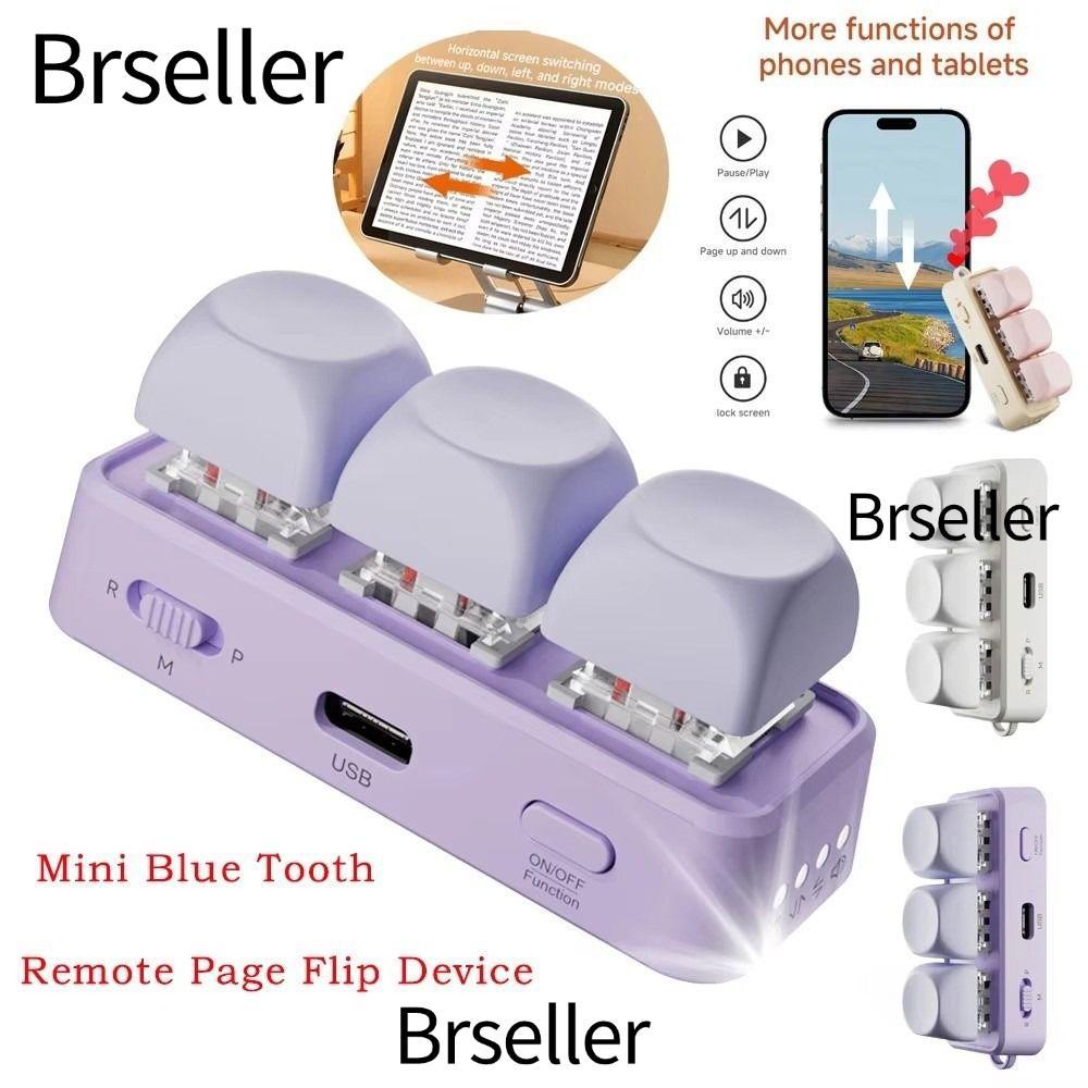 BRSELLER คีย์บอร์ดหน้า Turner, Universal 3 คีย์ EBook หน้า Turner คีย์บอร์ด, แบบพกพาอเนกประสงค์ Blue