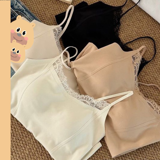 🎀bearbra🎀สินค้าพร้อมส่ง บราสายเดี่ยว เสื้อกล้าม สายเดี่ยวผู้หญิง ยาวเต็มตัว มีฟองน้ำในตัว