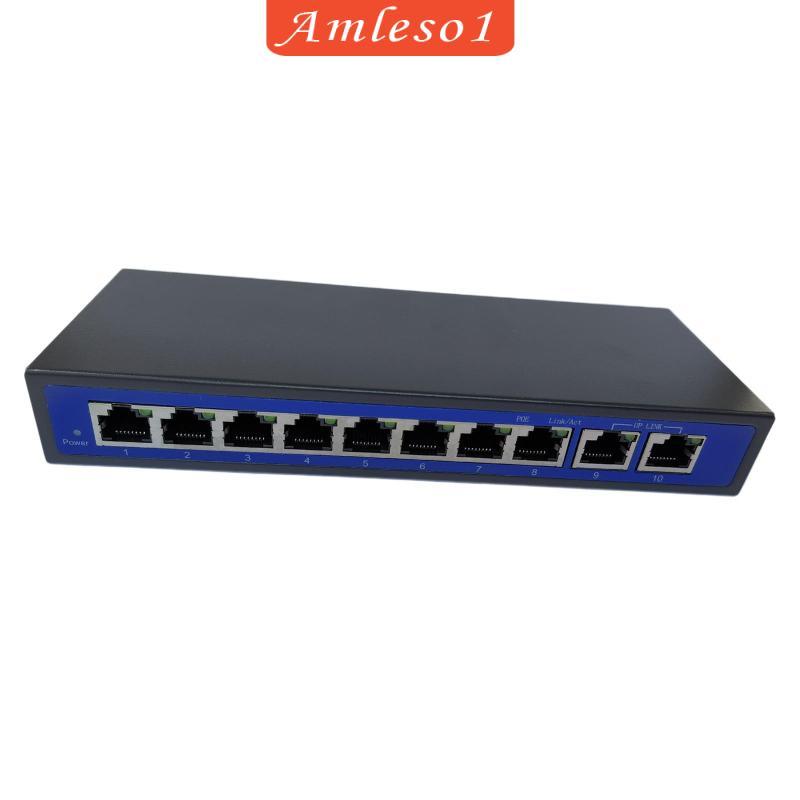 [Amleso1] 9 พอร์ต 10/100Mbps 8 POE Port+1 Uplink Power Over Ethernet Switch Adapter