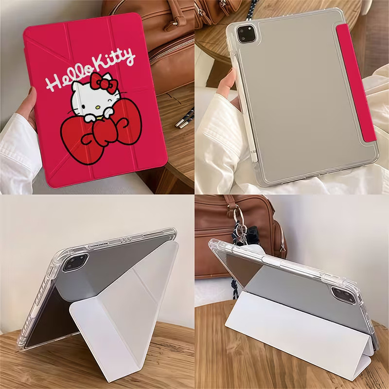 Rose Pink kt Cat Apple iPad air7/6/5 แท็บเล็ตป้องกันกรณี pro เคสแท็บเล็ต 11/10/9 2025 สไตล์ใหม่ 11th