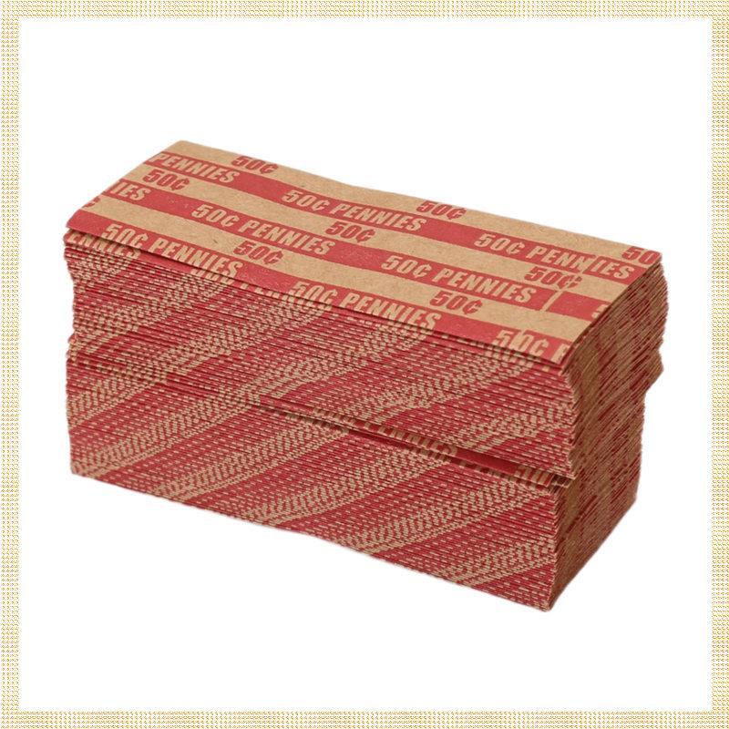 [1ejafnkblh.ph] 100 ชิ้น Penny Coin Wrappers Penny Sleeves Flat As Shown Penny Rolls Wrappers