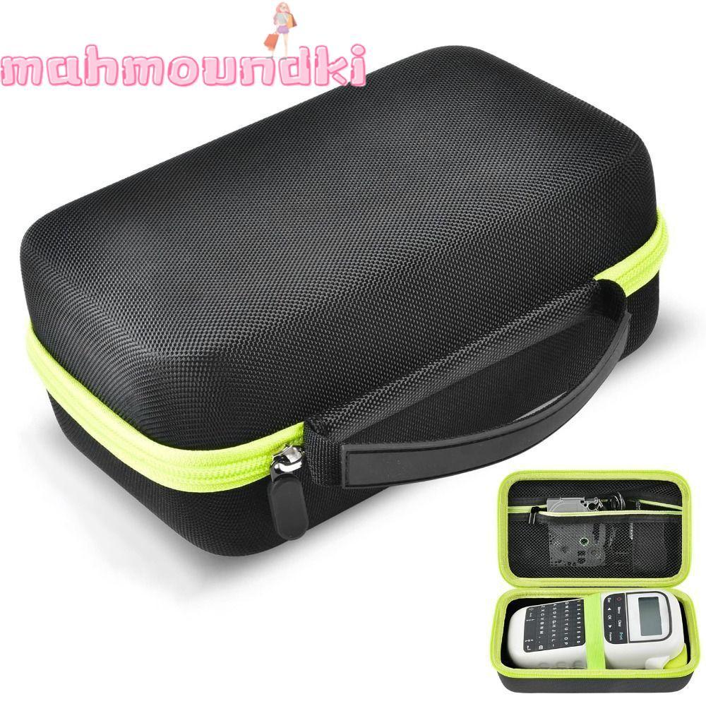 MAHMOUNDKI กระเป๋าถือ, กระเป๋าเก็บเครื่องฉลากความจุขนาดใหญ่กันกระแทก, กล่องเก็บพกพา EVA ที่ทนทานสําห