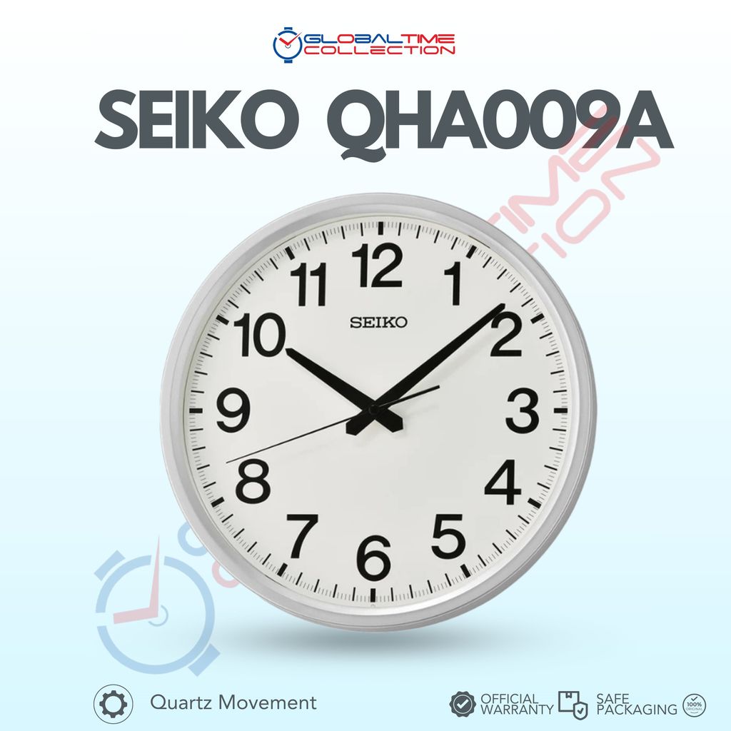 SEIKO QHA009A นาฬิกาแขวนสีเงิน