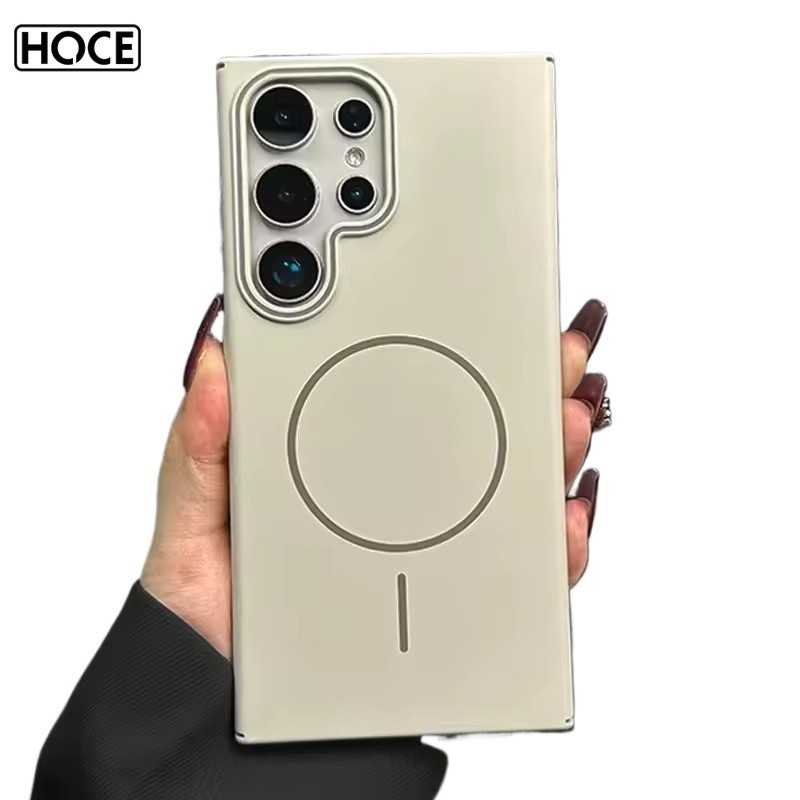 SAMSUNG HOCE Magnetic Wireless Charge Matteเคสโทรศัพท์สําหรับSamsung Galaxy S26Ultra S25 Plus S24 S23 S22 S21 หมายเหตุ 20 Ultraกันกระแทกปกแข็ง