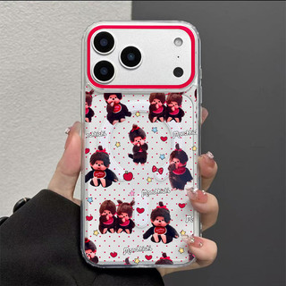 💐poppa💐แม่เหล็ก เคสใสกันกระแทก เคสสําหรับไอโฟน 16 เคสชาร์ได้ สำหรับ IPhone 11 17 Pro MAX 13 15 14 12 7/8Plus MONCHHICHI