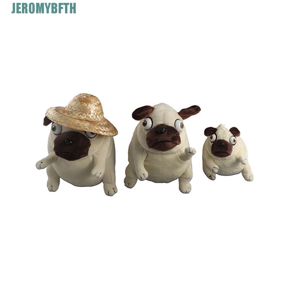 JEROMYBF Pug Dog Plush ของเล่นเด็กการ์ตูนน่ารัก Sleeping Mate Kawaii นั่ง Pug สุนัขตกแต่งห้อง Appeas